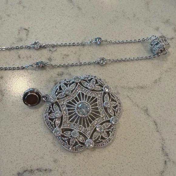 Esposito Diamonique smart snap Sterling necklace - Picture 7 of 15